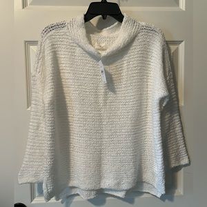 NWT. Lou & Grey lightweight white sweater.  Size M